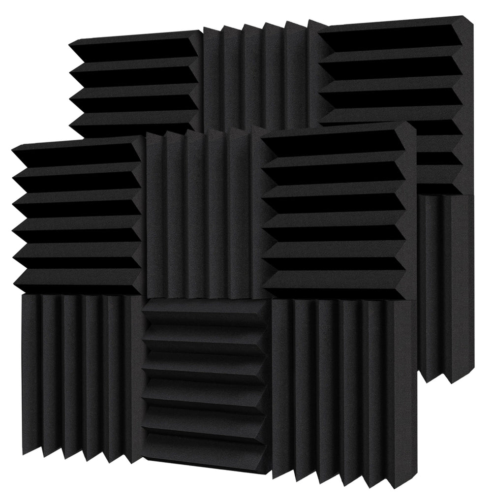Thick Acoustic Foam Panels, 12 X 12 X 3 Inch 12 Pcs Wedge Sound Absorbing Foam