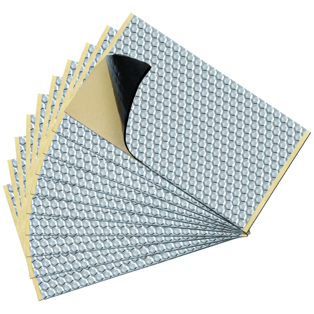 Vibration Damping Mat, 10 pcs 15.7 x 9 x 0.08 Inches Self-Adhesive Sound Deadening Sheets