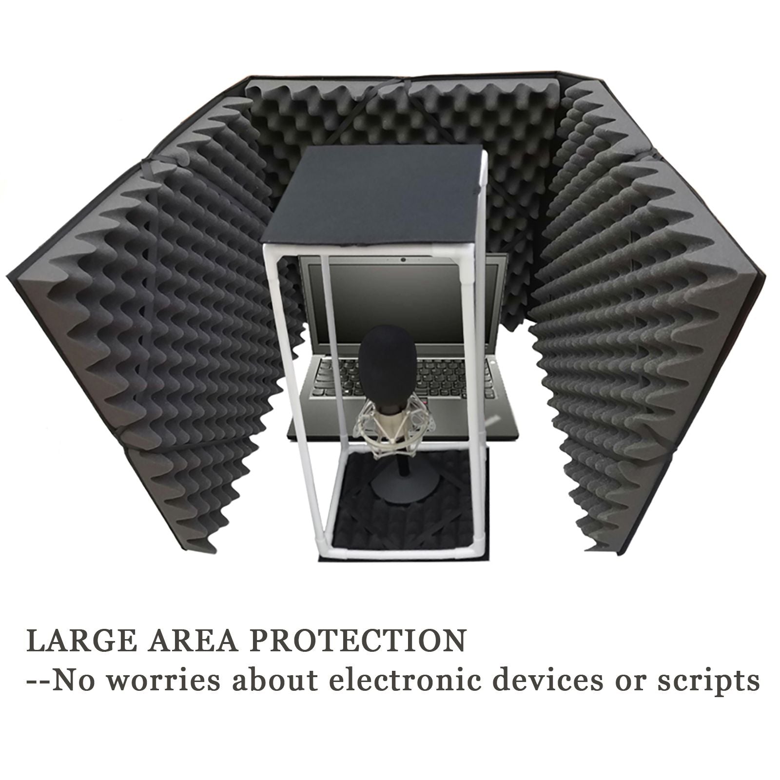 Microphone Shield Box TroyStudio Foldable Microphone Isolation Shield – Hetent Acoustics