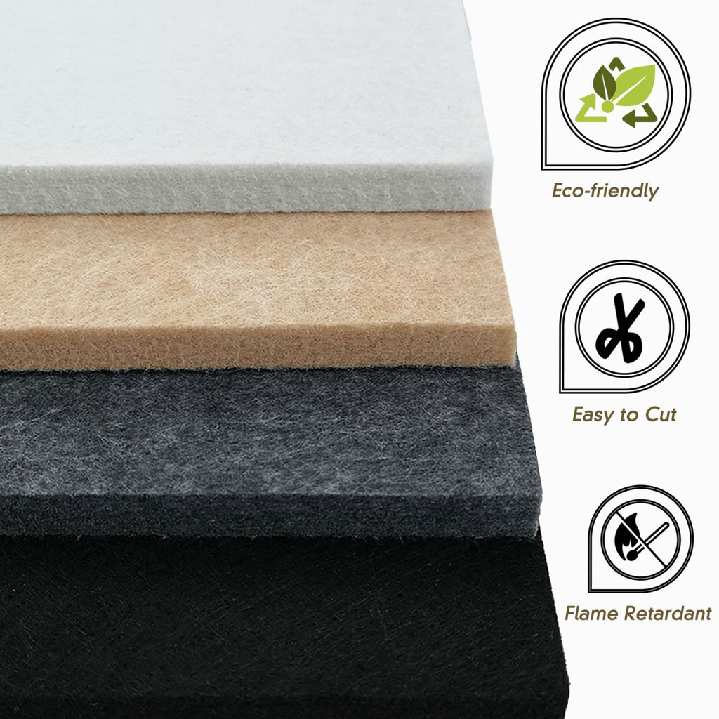 3 Thick Acoustic Foam Wedges - Charcoal Color - 2 Square Feet Per Pack